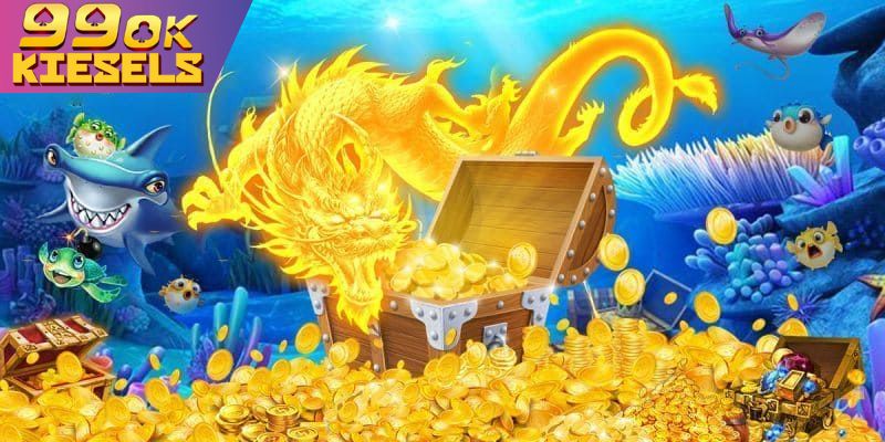 Người chơi sử dụng tính năng khóa mục tiêu để săn boss Kỳ Lân trong bắn cá thần rồng